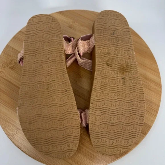 Reef Cushion Rem Pink Tan Woven Strappy Cork Footbed Sandals Womens 9 D-22 JHV - Picture 7 of 11